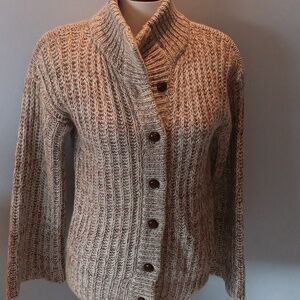 Vintage Hudson's Bay Co. tan mohair wool cardigan EUC